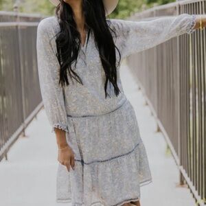 Roolee Light Blue Floral Dress